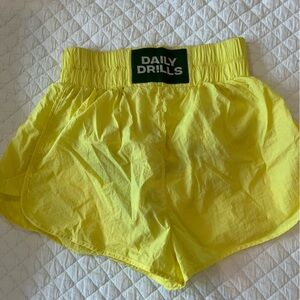 Daily Drills Yellow Bubble Shorts